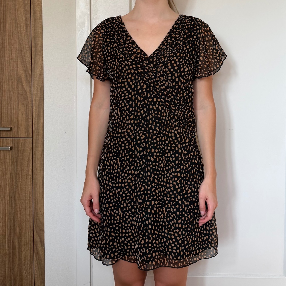 Urban Outfitters Brown + Black Polka Dot Dress
